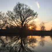 Sonnenaufgang am Fluss